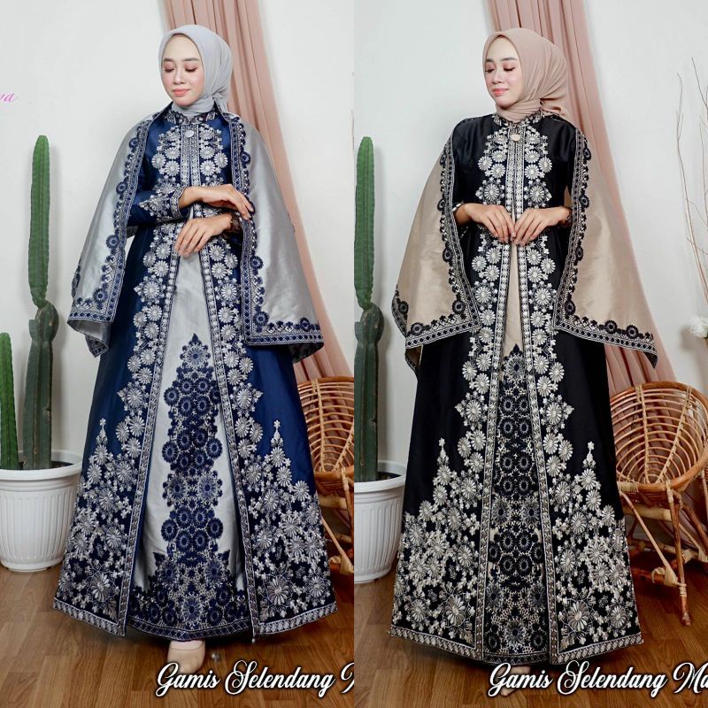 Set kebaya modern mirajaya / gamis taffeta morena mj / kebaya muslim / abaya modern