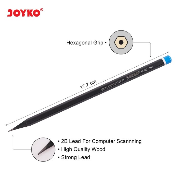 

TULIS-ALAT- PENCIL / PENSIL JOYKO P-92 / 2B / 1 BOX 12 PCS -ALAT-TULIS.