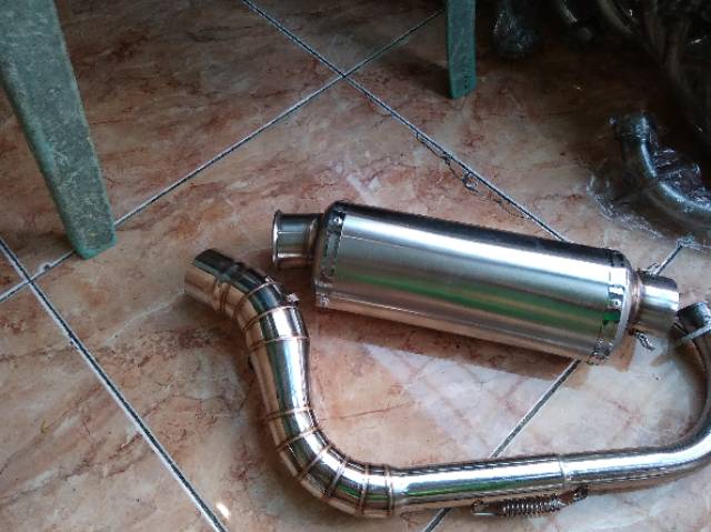 KNALPOT RACING OVAL POLOS CUSTOM BUAT MOTOR BEAT MIO VARIO N-MAX AEROX LEXSI-3