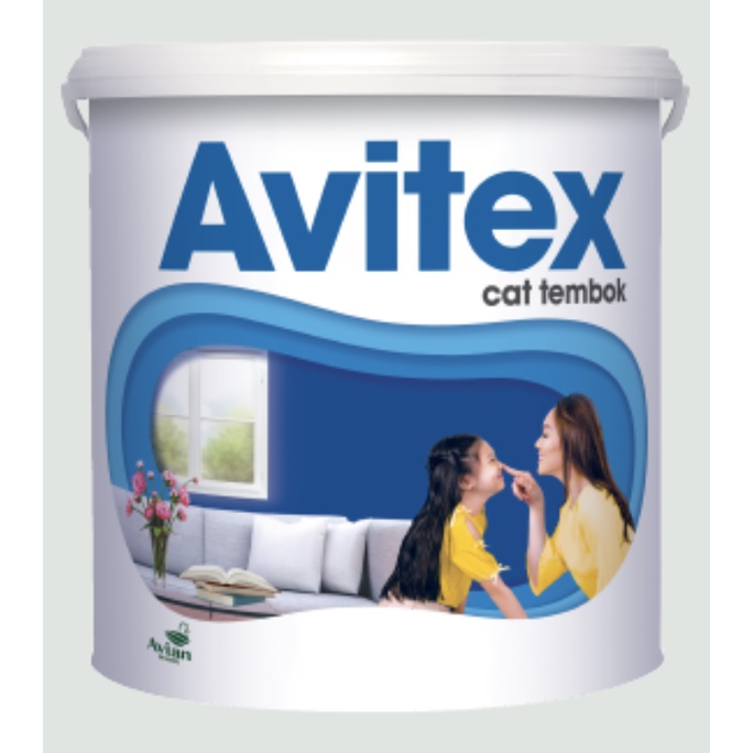 Avitex Cat Tembok Ready Mix Putih &amp; Putih Salju 5 Kg
