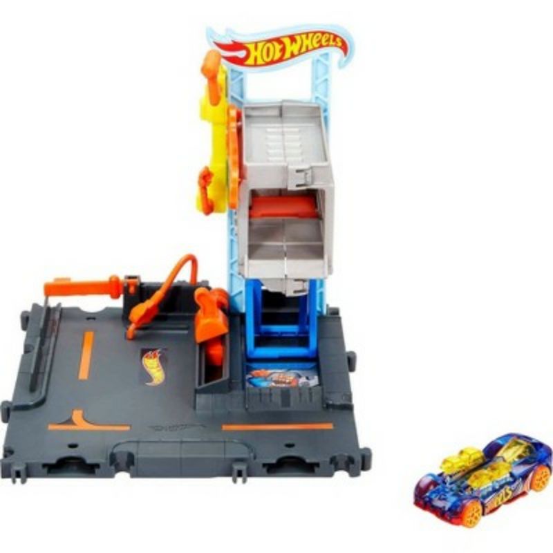 Hotwheels Downtown Tune Up Shop play set track car  hotwheels repair