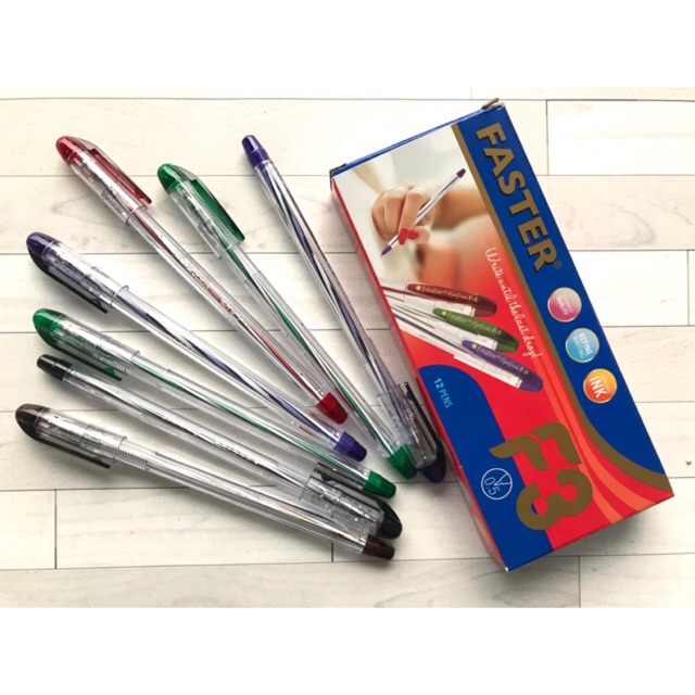 

[ Satuan ] Pulpen Ballpoint FASTER F3 0.5mm HITAM
