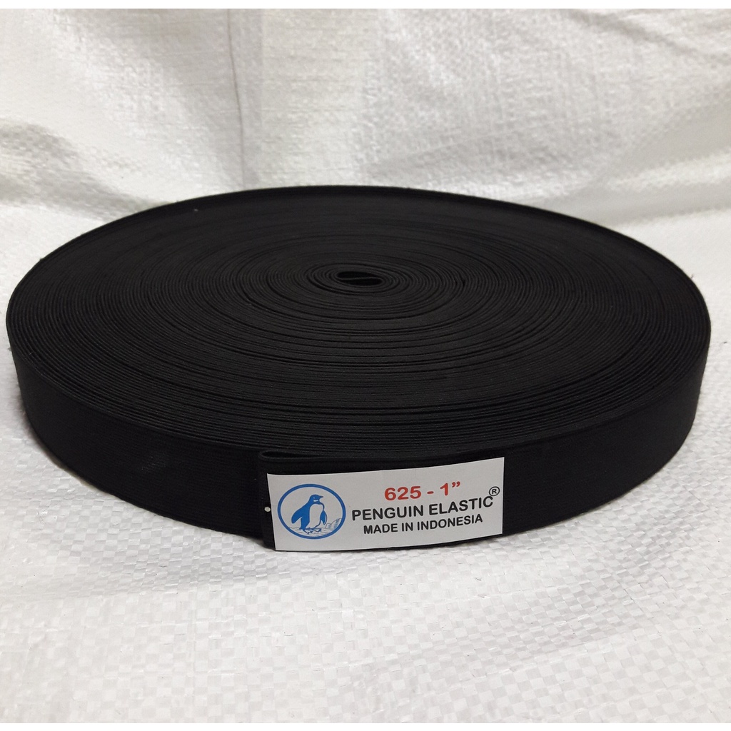 KARET ELASTIC / ELASTIS 2,5 CM PENGUIN 625 HITAM PREMIUM 625H