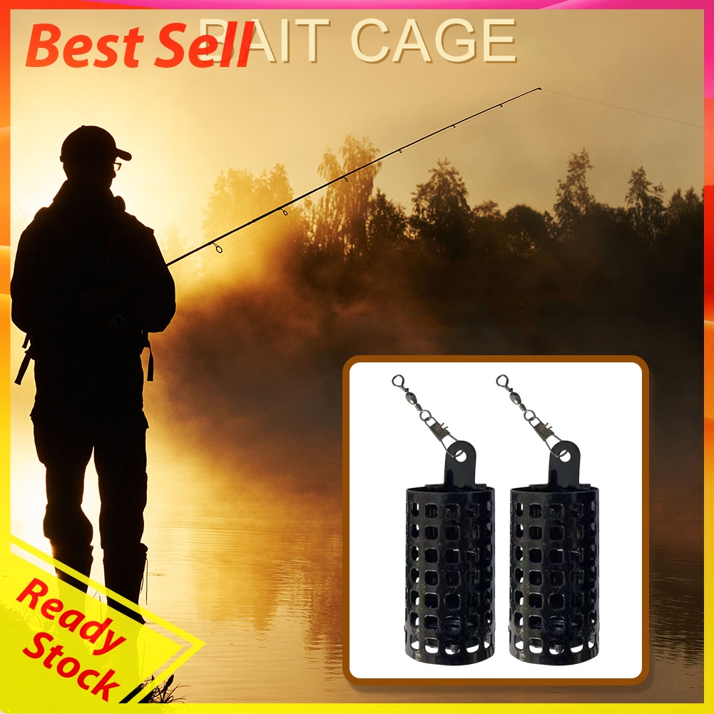 10pcs Square Fishing Bait Feeder Cages Holder Metal Lure Container Basket