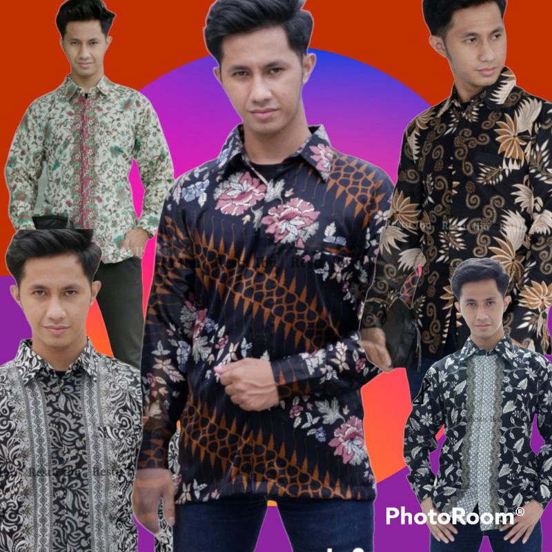 kemeja batik pria tangan panjang