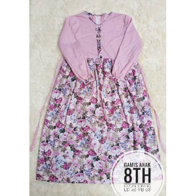 Gamis anak katun jepang pesanan bunda wiwik