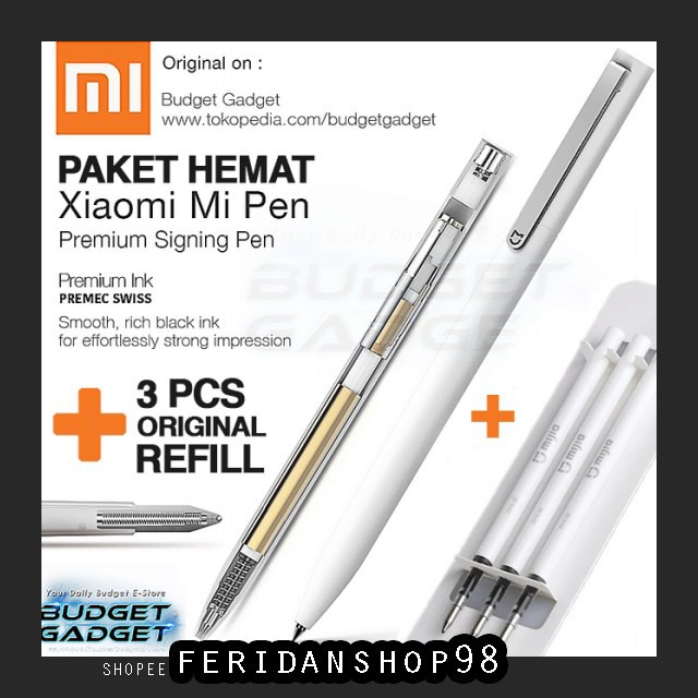 

BT650 PAKET XIAOMI MI BEST PEN REFILL 3PCS PULPEN BOLPEN PREMIUM ORIGINAL BY FERIDANSHOP98
