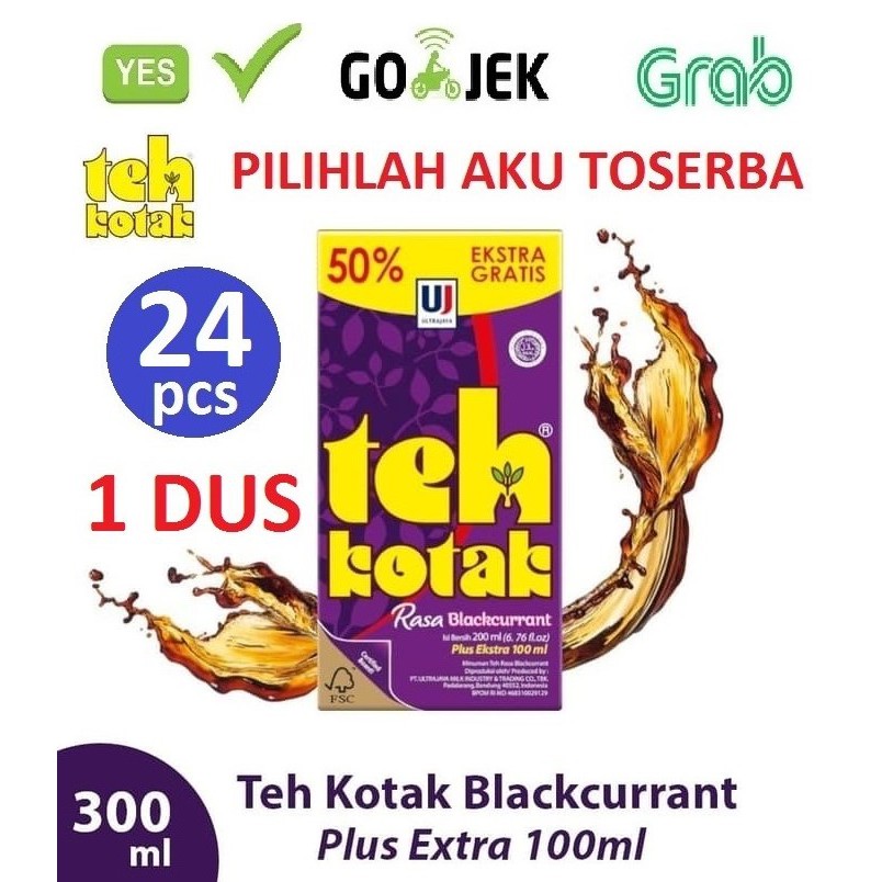 TEH KOTAK ULTRA RASA BLACKCURRANT 300 ml ( HARGA 1 DUS ISI 24 PCS )