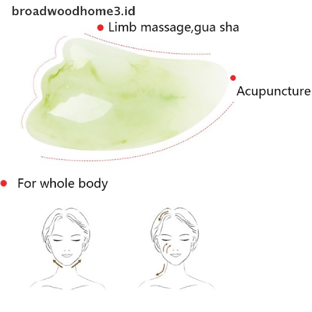 1pc Papan Scraping Gua Sha Bahan Resin Alami Untuk Pijat Wajah / Tubuh