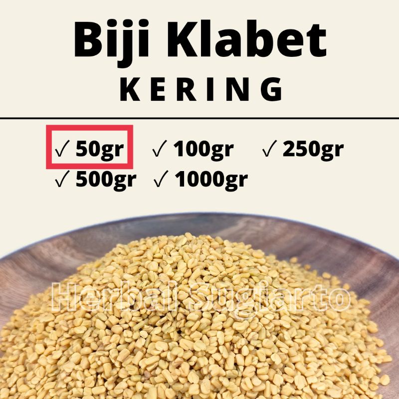 

GROSIR Biji Klabet / Methi Seeds / Fenugreek 1kg 1000gr 500gr 250gr 100gr 50gr Kualitas BAGUS 50gr