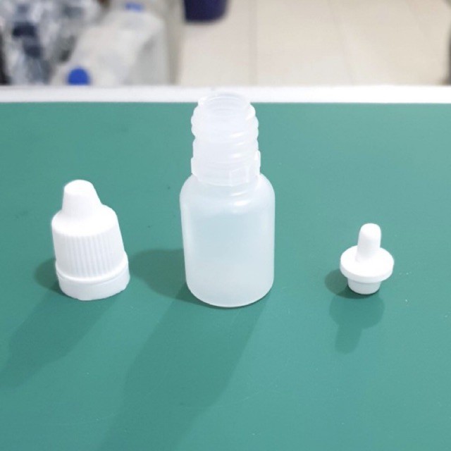 Botol Tetes 10ml bening LDPE (TUTUP SEGEL), minimal 20pcs