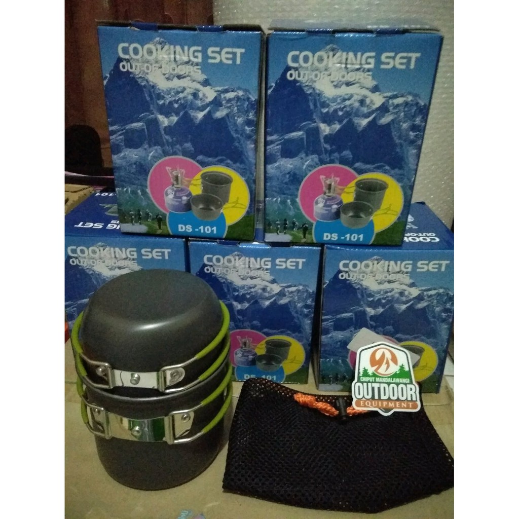 Cooking Set DS 101 Include Gas Canister 450g Ultralight Nesting Alat Masak Outdoor