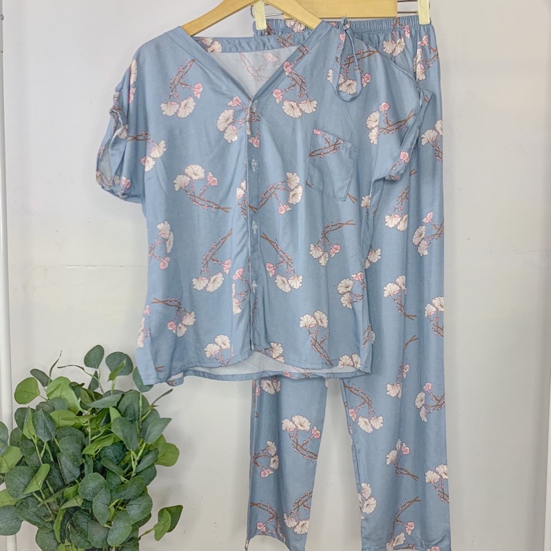 PIYAMA VNECK / PIYAMA KANCING HITS PIYAMA KANCING BUSUI / PIYAMA RAYON / HOMEWEAR-NC 27