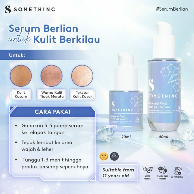 (Fullsize) SOMETHINC Diamond Phyto Stem Cell Serum - Serum Diamond untuk kulit berkilau dan cerah