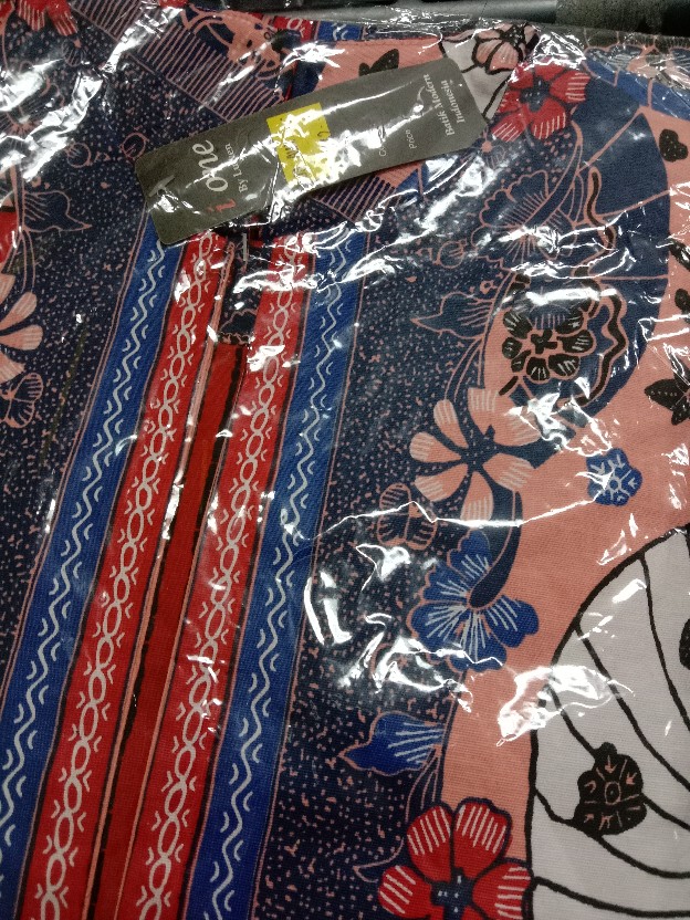 Atasan Blouse Batik Wanita Lengan Panjang Warna Merah, 242 Awi# Bahan Katun Stretch