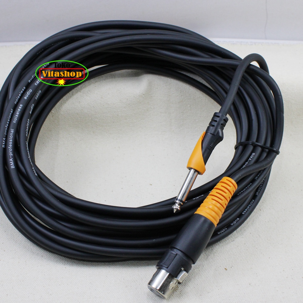 KABEL MIC BMA 10 METER / CABLE MIKROFON KABEL MIK PANJANG KWALITAS PROFESIONAL