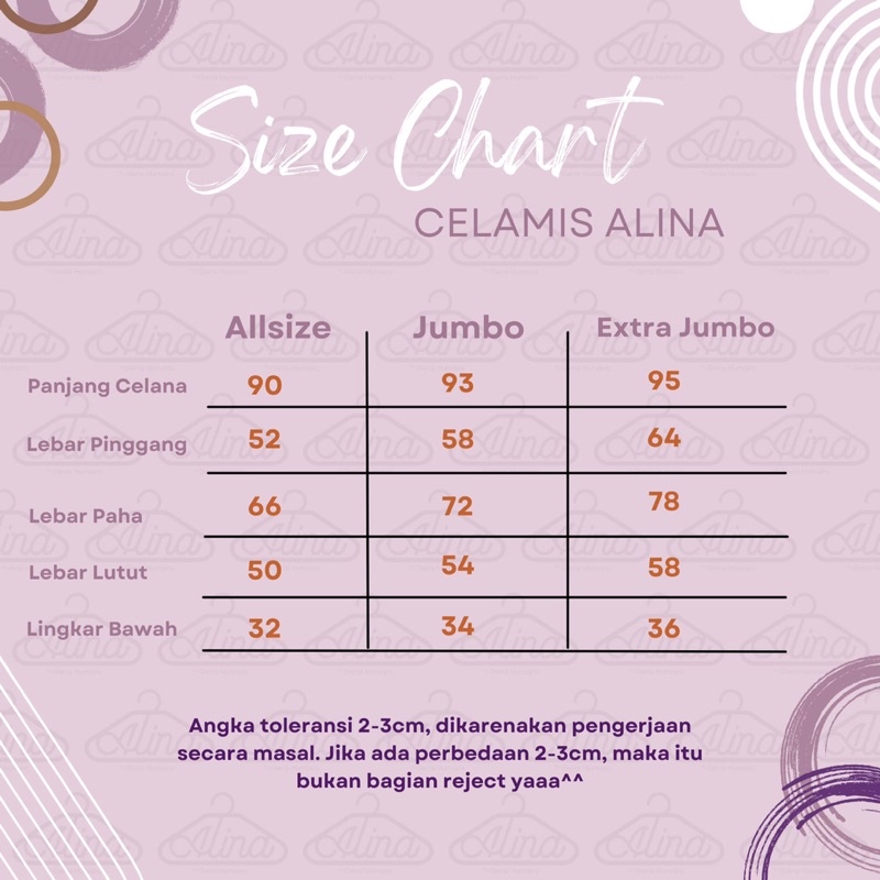 Celamis Alina Extra Jumbo Wanita Muslimah - Daleman Gamis Perempuan - Inner Pants Dalaman Panjang Jubah Cewek Nyaman Murah Adem