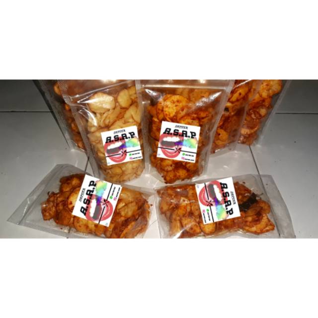 

Kripik Singkong Balado, Asin, Keju