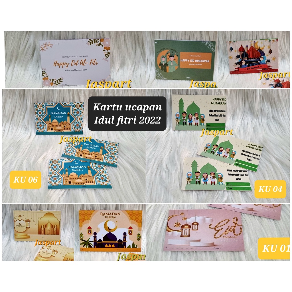 KARTU UCAPAN THANK YOU CARD GREETING CARD SPECIAL LEBARAN IDUL FITRI 2022 MURAH READY STOCK
