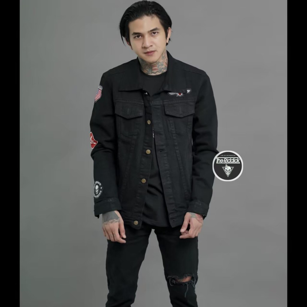 NEW ARRIVALS Jaket jeans patch pria - BEST SELLER