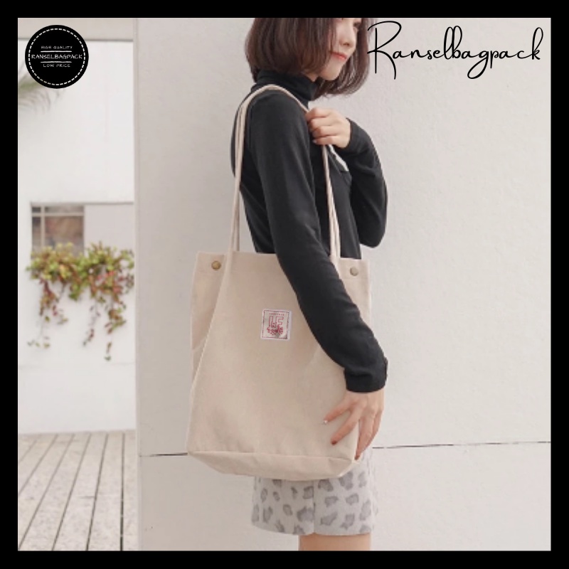 Tas Shoulder - Selempang Tote Bag Kekinian Terbaru Murah Bagus Besar Ringan Kuat Multifungsi Stylish Fashion Korea Simple Elegan Casual Import Lokal Original Favorit Sekolah Kuliah Kerja Traveling Remaja Dewasa Perempuan Cewek