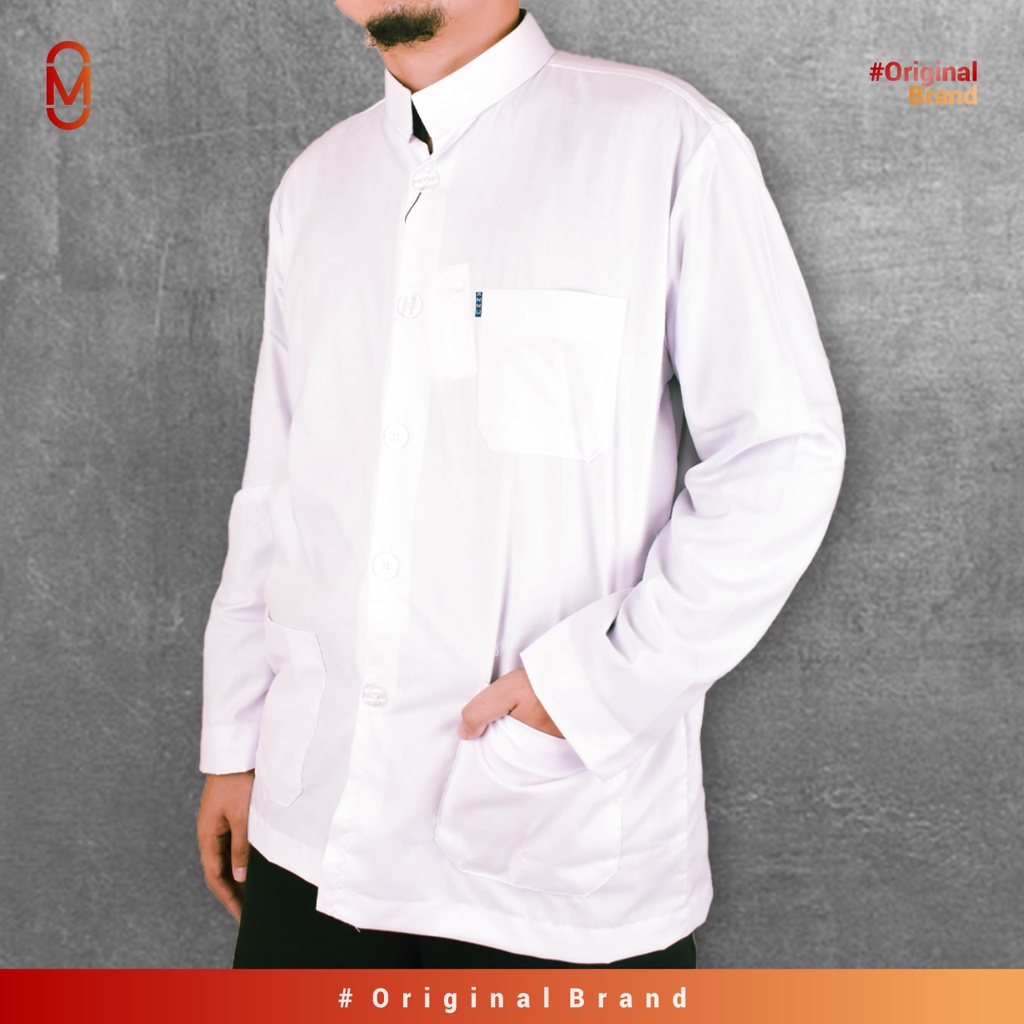 Koko Ammu Collection Original Warna Putih Lengan Panjang | Busana Muslim Pria Koko Ammu Collection