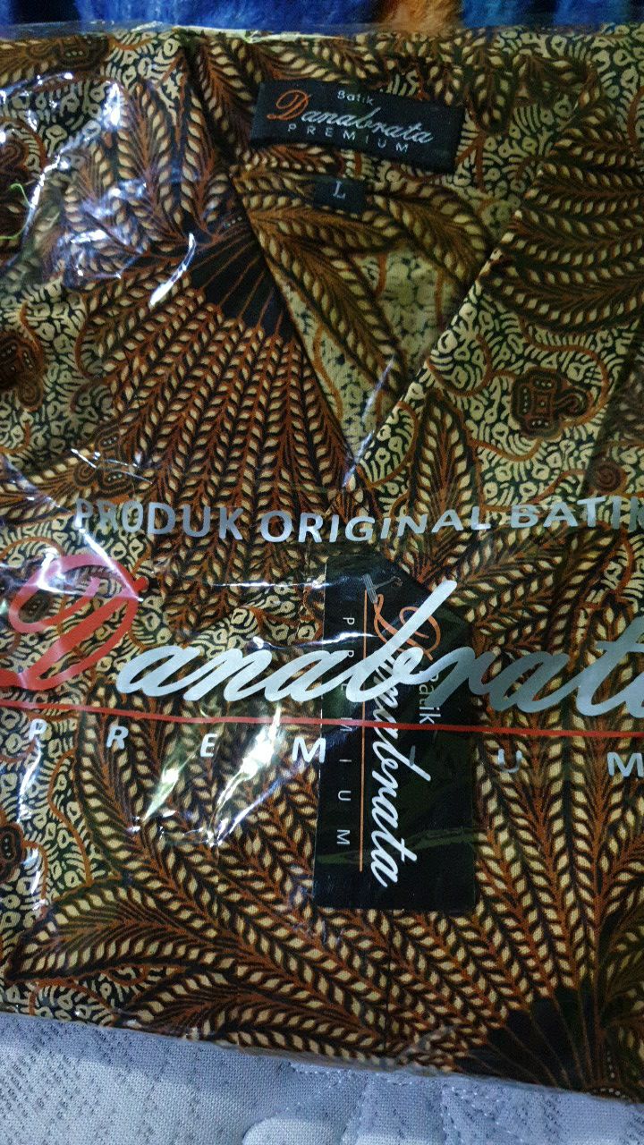 Batik Pria Kemeja Batik Danabrata Lengan Panjang Motif Padi Mas Kode Hrb026 Size M L Xl Regular
