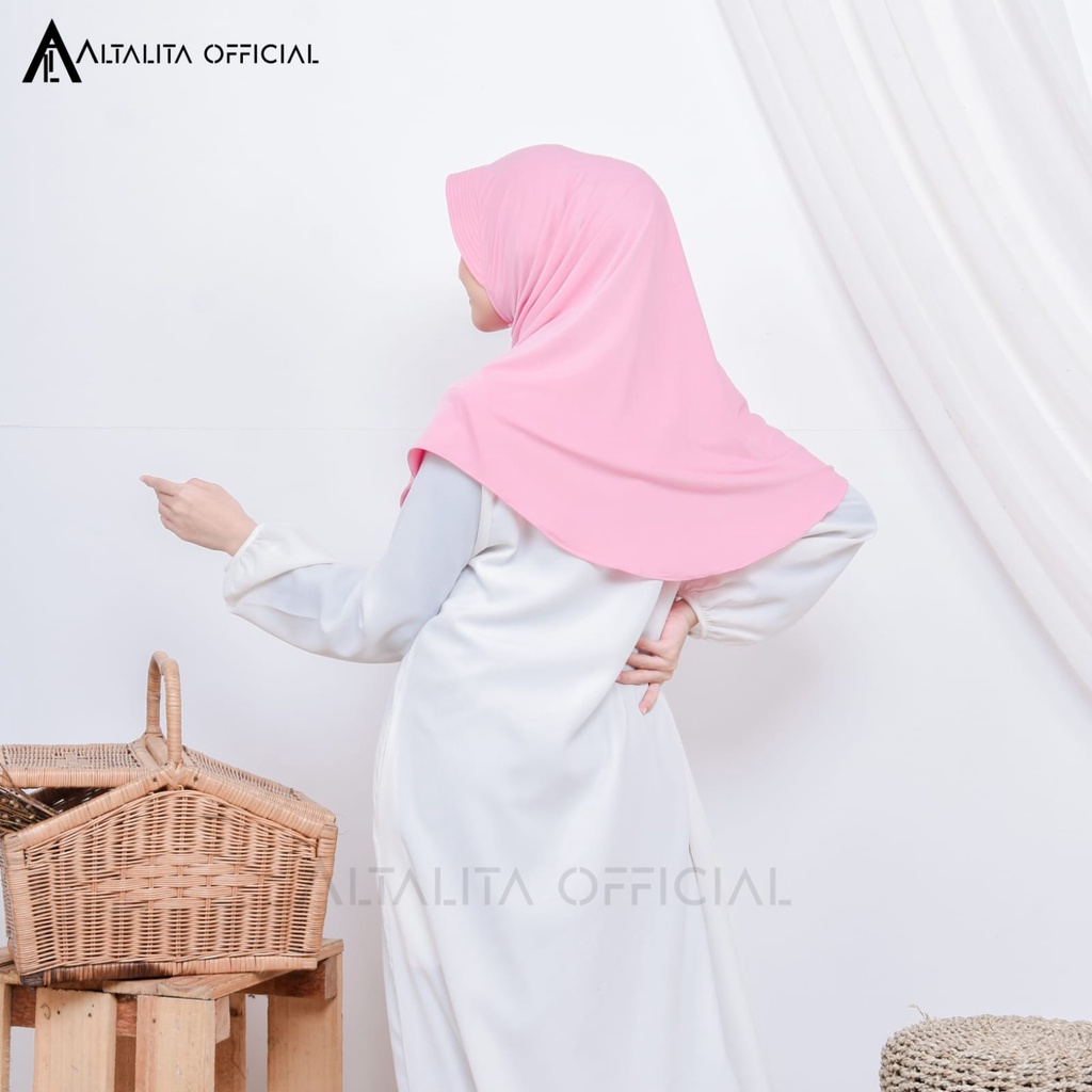 Altalita - Hijab Hamidah Polos Olahraga Sekolah Spandek Jersey Premium Menutupi Dada