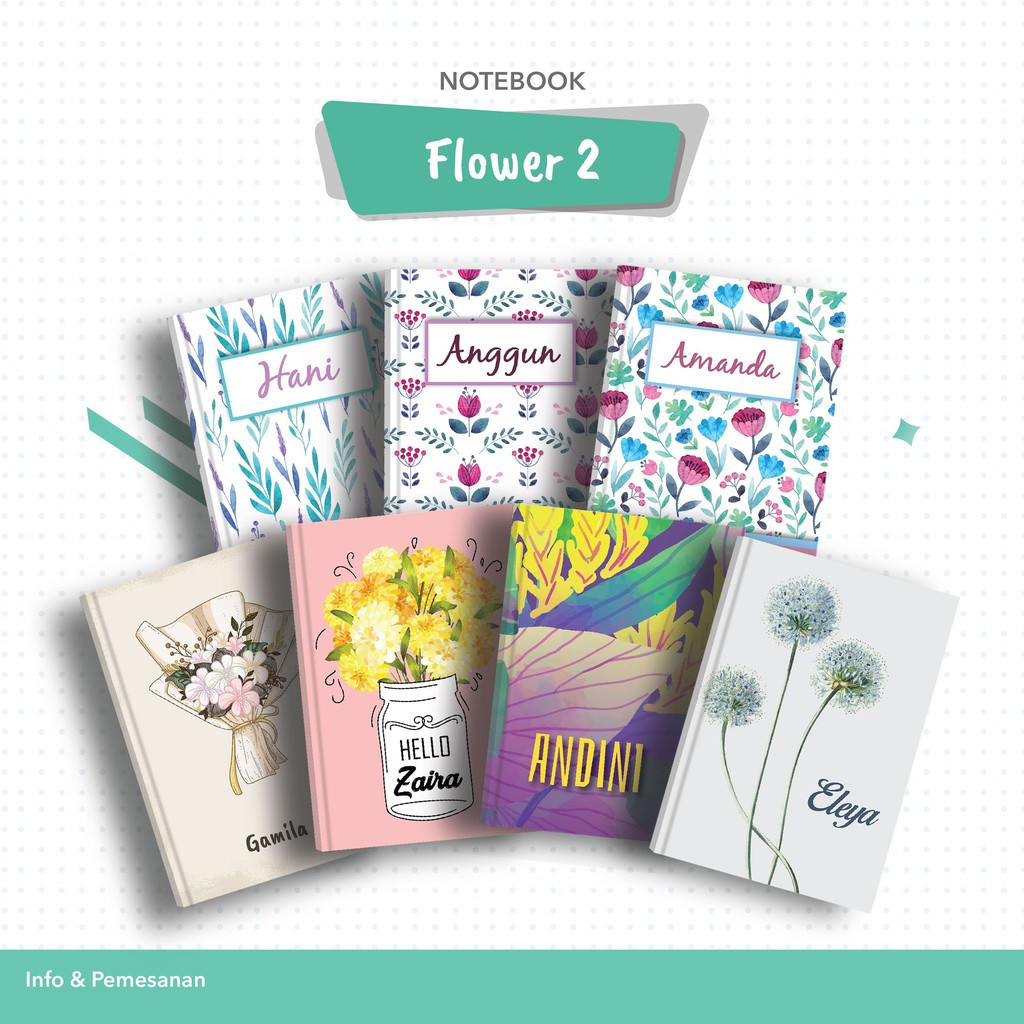 

Notebook Custom Nama | Jurnal | Diary | Buku Agenda | Notes Catatan Flower Floral Bunga