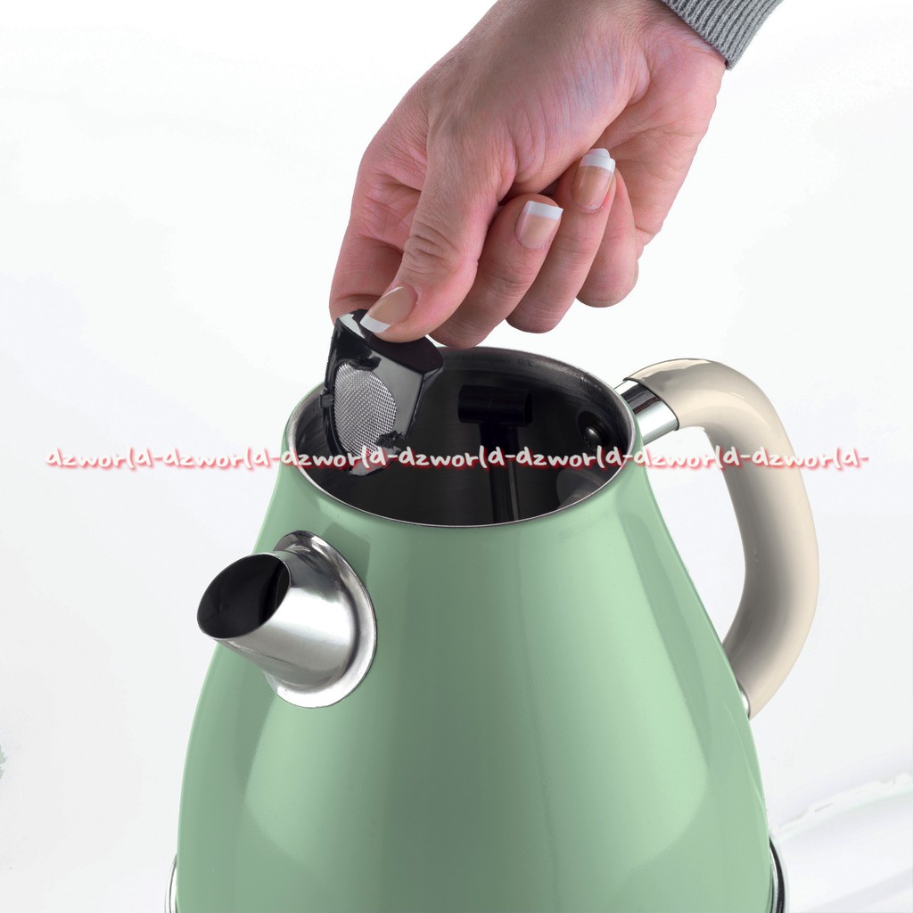 Ariete Vintage Kettle Teko Green Hijau 1.7L Ketel Dengan Desain Vintage Ariette