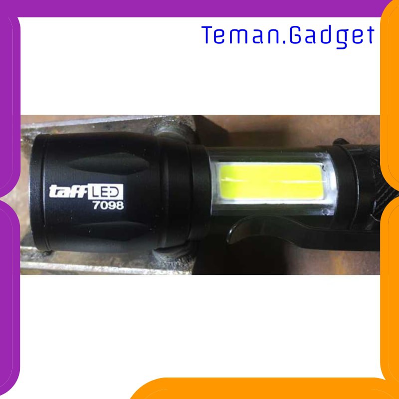 TG-IE189 TaffLED Senter LED Mini Q5 + COB 300 Lumens with Battery - 7098