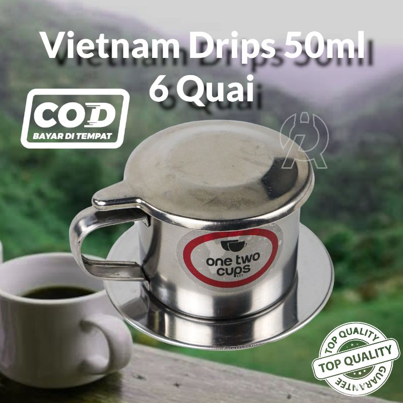 TERMURAH Vietnam Drip Filter Penyaring Kopi Coffee Dripper Pot 6 Quai 50ML