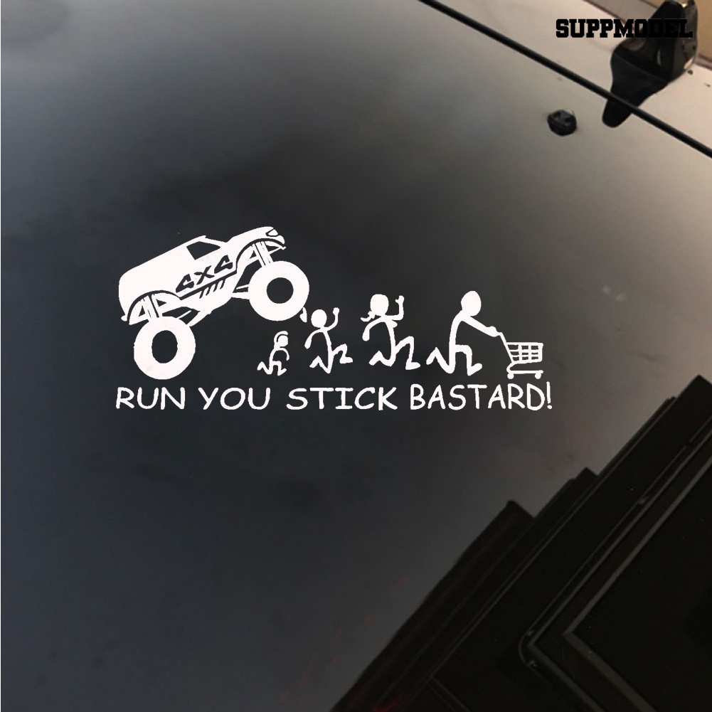 Stiker Tulisan Run You Reflektif Tahan Air Untuk Mobil