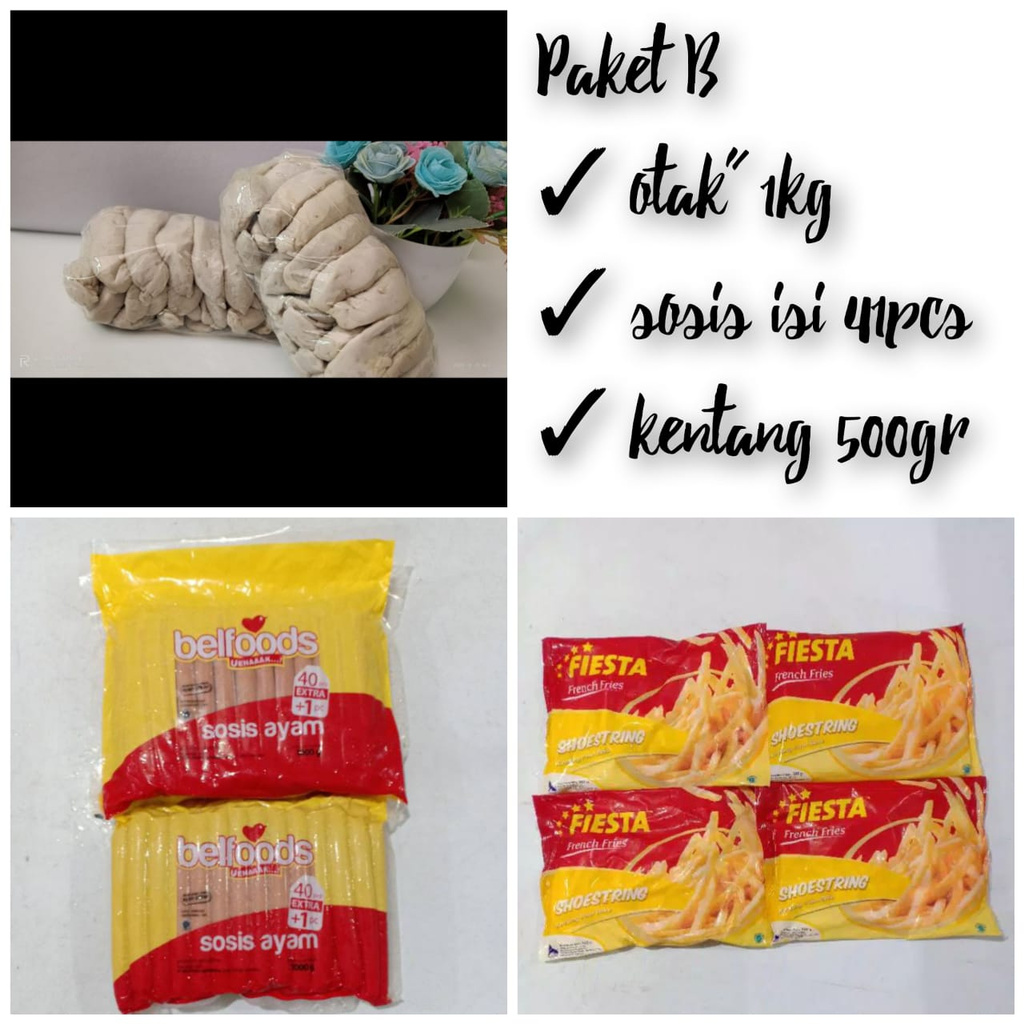 

Paket B Frozen Food/Makanan Beku/OtakOtak/Sosis/Kentang