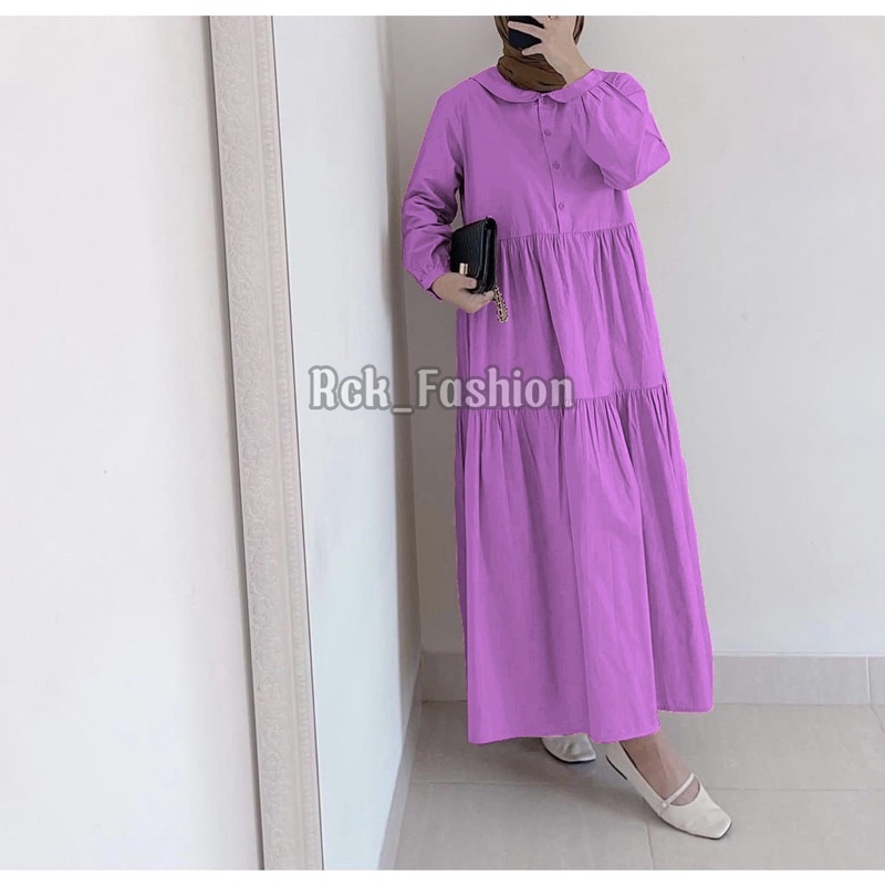 Luna Midi Dress/Pakaian Wanita/Kekinian 2022/Busui friendly