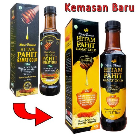 Madu Ramuan Hitam Pahit Gamat Gold Plus Daun Insulin Daun Bidara Habbatussauda Sambiloto Propolis