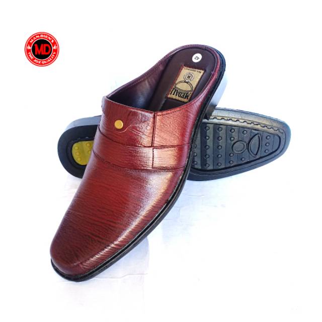 MANDIENS - SJ181 Sepatu Sandal Selop Kulit Sapi Asli Original Medali Export Quality