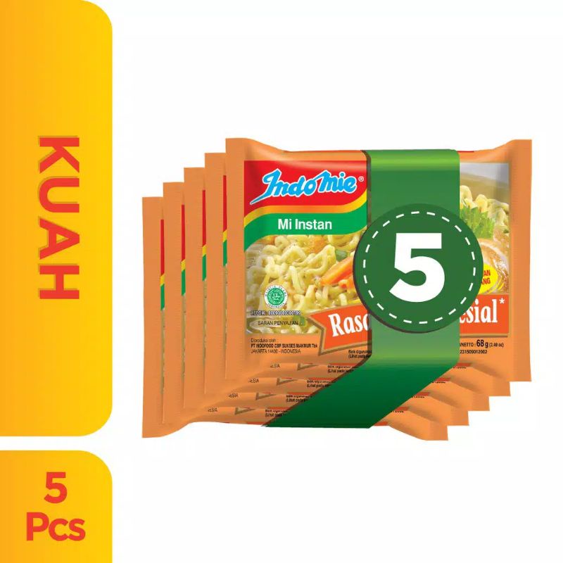 

Indomie ayam spesial paket isi 5 bks