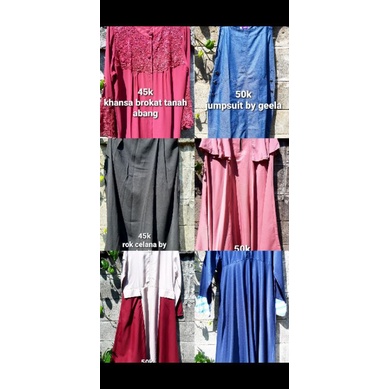 Preloved Gamis Rok Brokat Kivitz Sunrise Label Rokgaliya Attelier Angelina