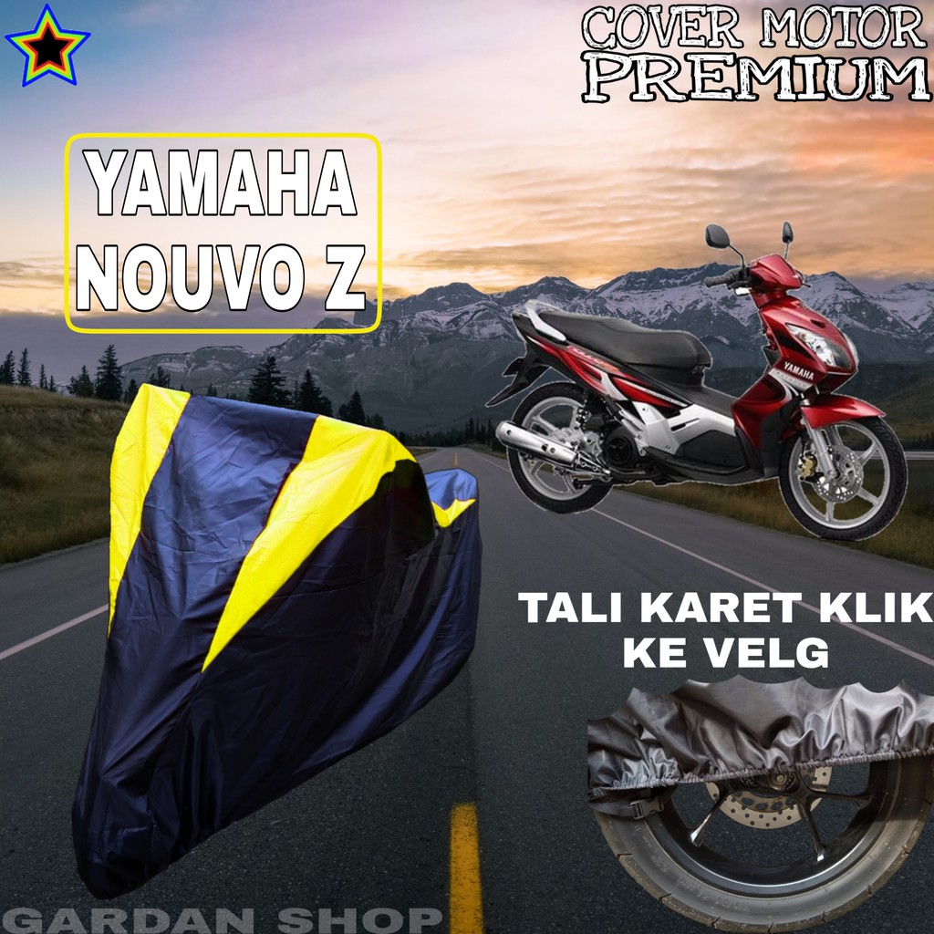 Sarung Motor YAMAHA NOUZO Z Hitam Kuning Body Cover Penutup Pelindung Motor Yamaha Nouzo PREMIUM