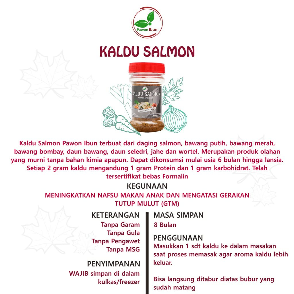 TIDAK BISA COD - Pawon Ibun Kaldu Salmon 50gr