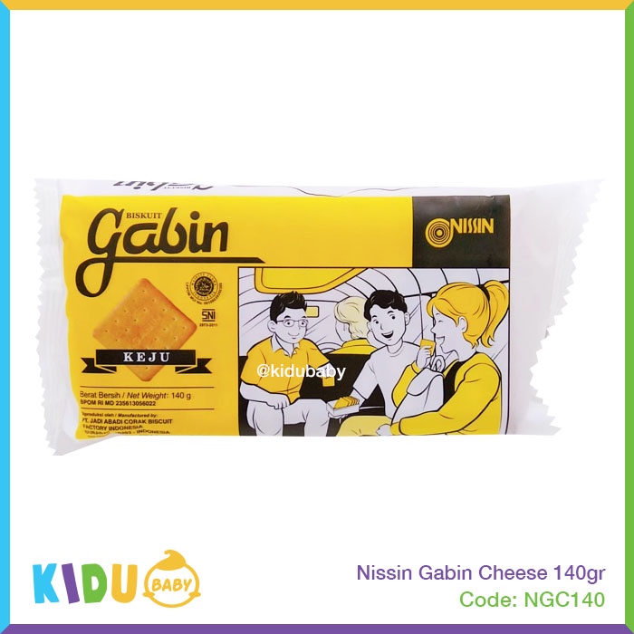 Nissin Gabin Cheese / Milk / Original 140gr Kidu baby