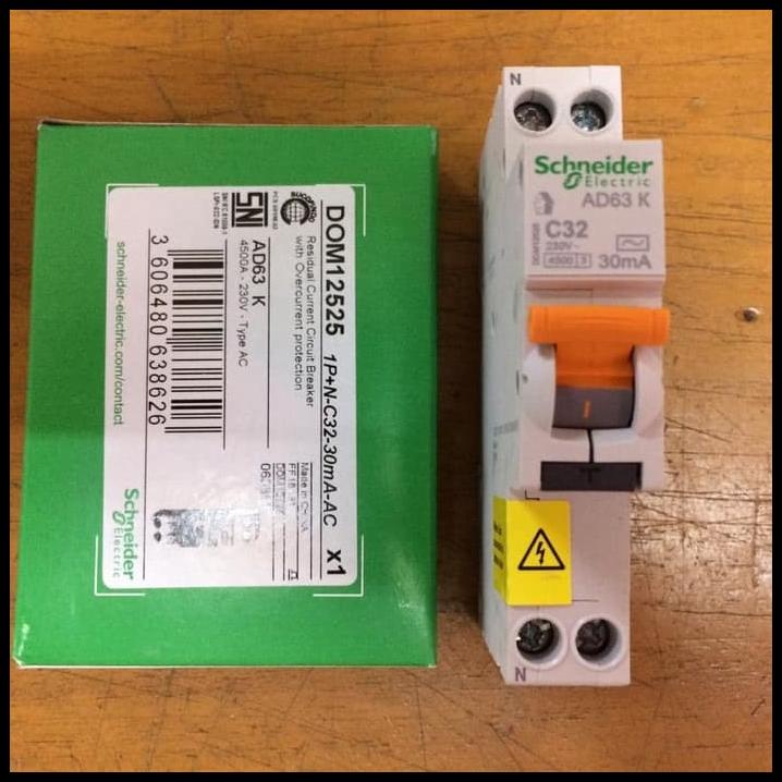 Elcb Rcbo Slim Domae Schneider 1P 32A