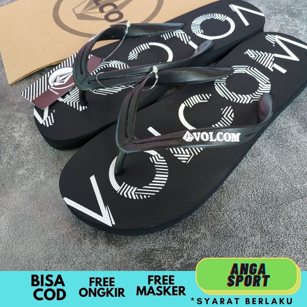 SANDAL PRIA VOLCOM /  SANDAL JEPIT COWOK DISTRO BRANDED / SENDAL SURFING COWOK CEWEK PREMIUM