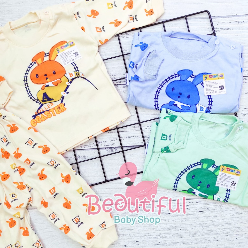 PREMIUM Setelan Bayi Panjang SNI Motif Coaster / Setelan Piyama Bayi Laki-laki / Baju Bayi Panjang Merk Daffa / Baju Tidur Bayi / Baby.ou_