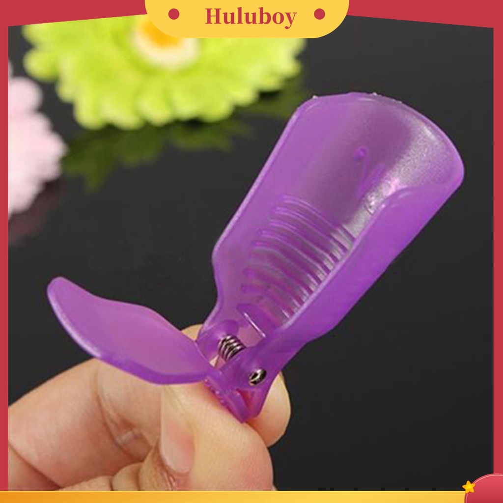 Huluboy Huluboy♡ 1 Set Klip Penghilang Kutek Bahan Plastik Reusable