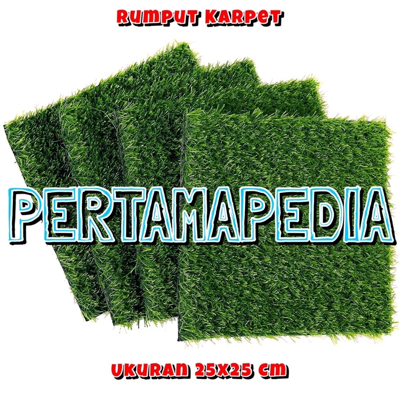 Rumput Karpet Ukuran 25 x 25 Cm/ Bunga Artificial/ Rumput Artificial/ Daun Hiasan Artificial/ Rumput