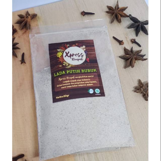 

Lada Putih Halus /Rempah Herbal / High Quality / JSR / 50 gram