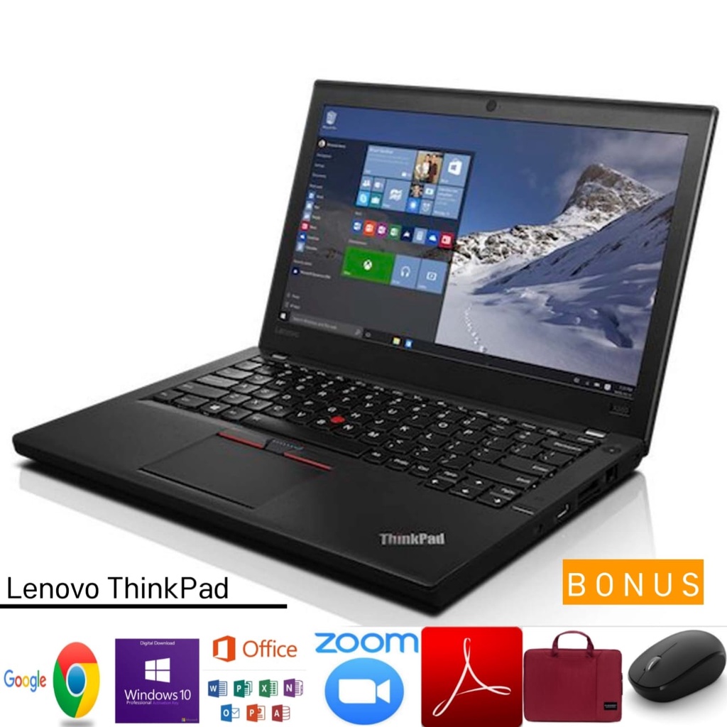 Laptop Lenovo X260 Core i5 Gen6 Ram 8GB SSD 256GB Intel HD 520 CPu 2.4GHz - Win 10