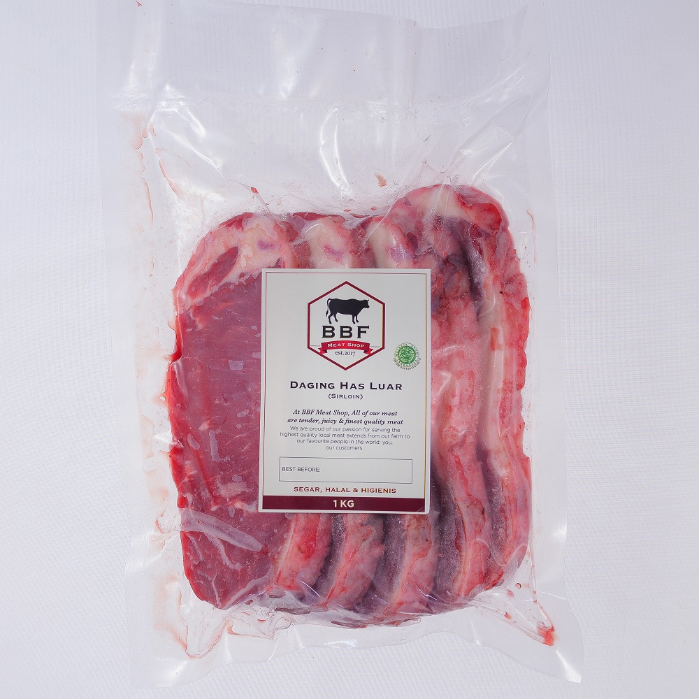 

DAGING SAPI SIRLOIN BBF BEEF STEAK LOKAL HAS LUAR DAGING STEAK PREMIUM